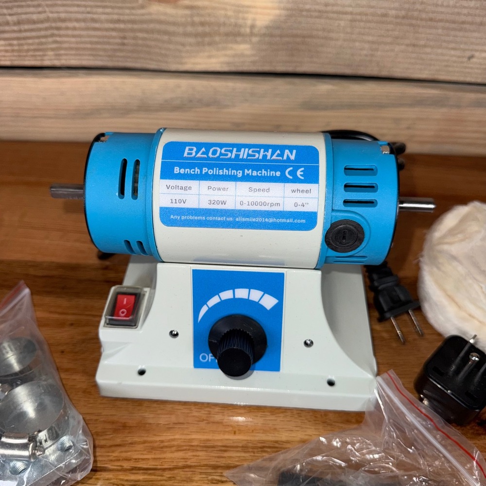 BAOSHISHAN Bench Polishing Machine 320W 110V 0-10000RPM Jewelry Buffer Lathe - Picture 2 of 5